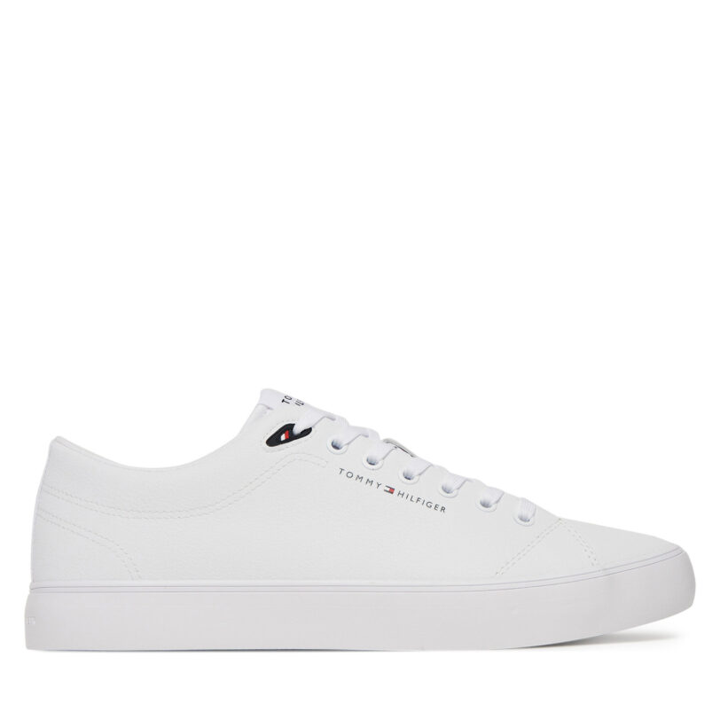 Гуменки Tommy Hilfiger Th Hi Vulc Core Low Lth Ii Ess FM0FM05511 Бял цвят на ниска цена