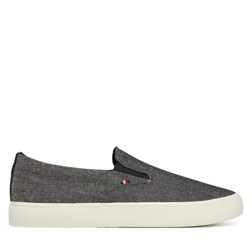 Гуменки Tommy Hilfiger Th Hi Vulc Low Slip On Ch FM0FM05390 Сив цвят на ниска цена