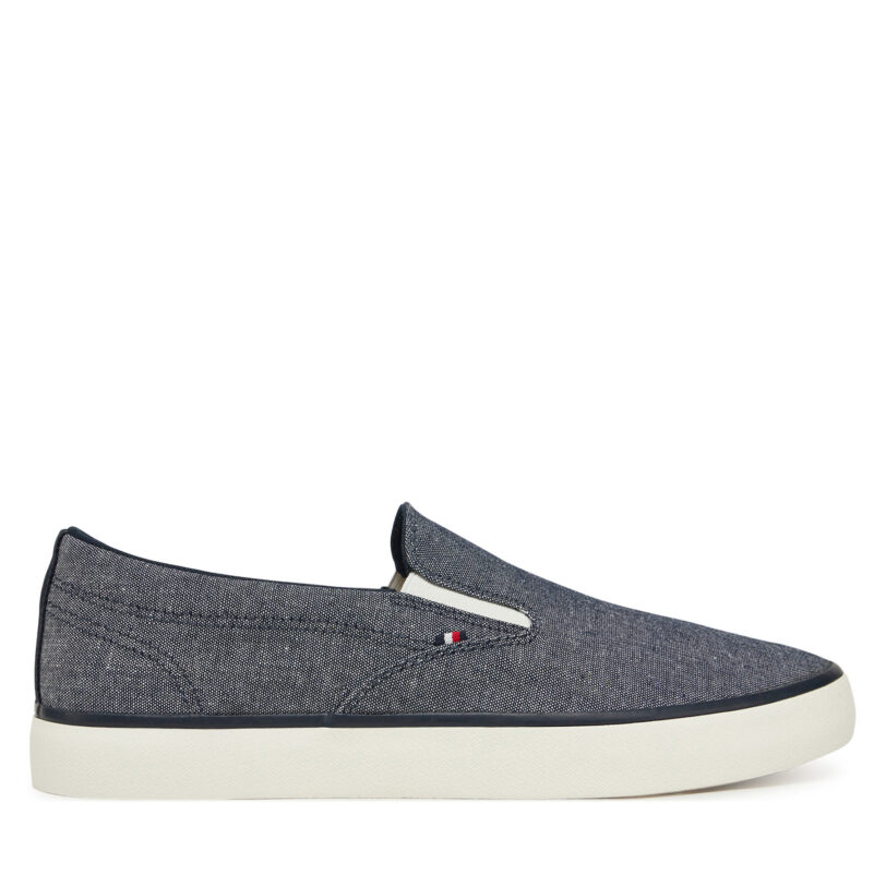 Гуменки Tommy Hilfiger Th Hi Vulc Low Slip On Ch FM0FM05390 Син цвят на ниска цена