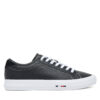 Гуменки Tommy Hilfiger Th Hi Vulc Street Stitch FM0FM05645 Черен цвят на ниска цена