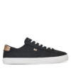 Гуменки Tommy Hilfiger Vulc Canvas Lace Up Sneaker FW0FW08647 Черен цвят на ниска цена