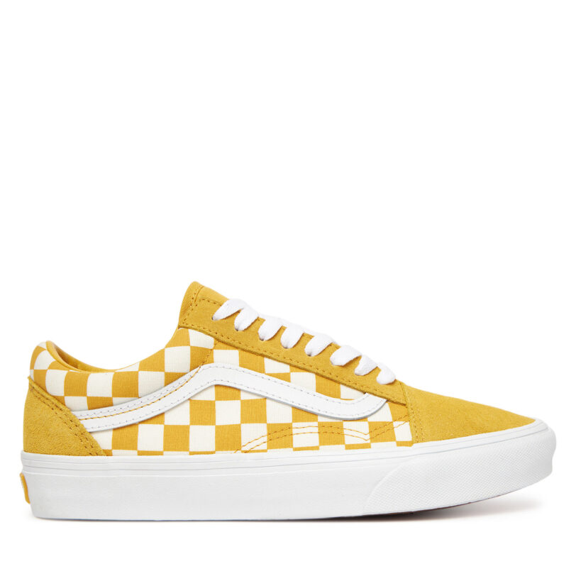 Гуменки Vans Old Skool Checkerboard VN000DB3ZX71 Жълт цвят на ниска цена