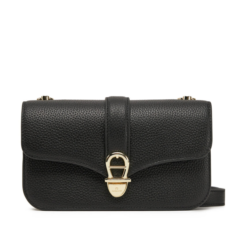 Дамска чанта Aigner 132411 Черен цвят на ниска цена