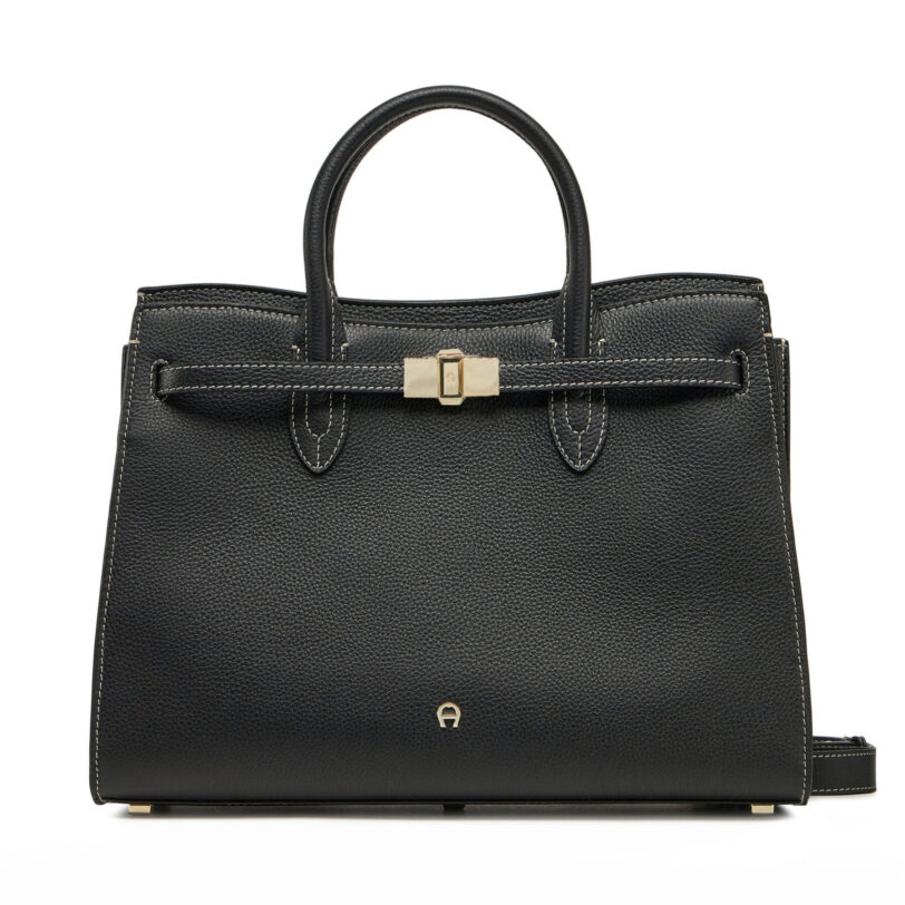 Дамска чанта Aigner 133007 Черен цвят на ниска цена