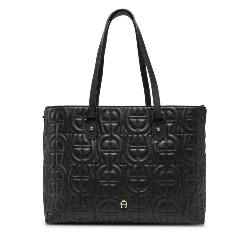 Дамска чанта Aigner 137074 Черен цвят на ниска цена