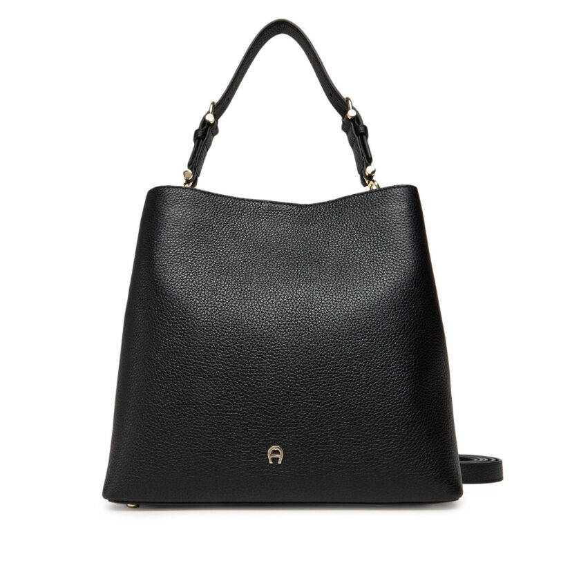 Дамска чанта Aigner Delia M 136189 Черен цвят на ниска цена