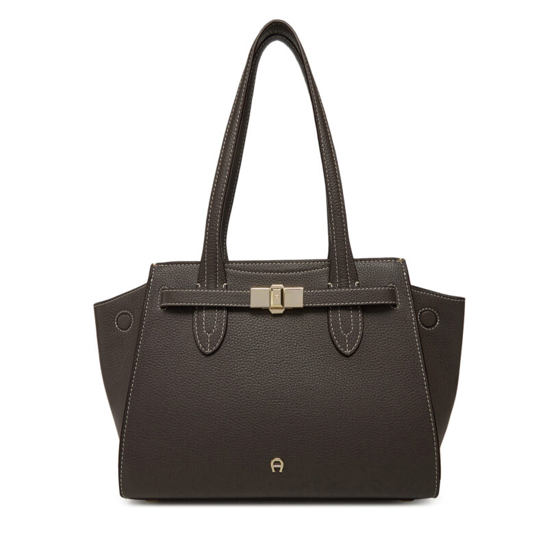 Дамска чанта Aigner Farah M 137412 Кафяв цвят на ниска цена