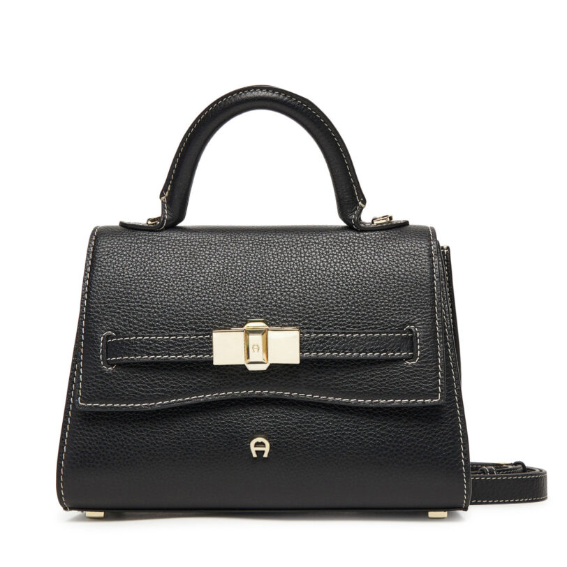 Дамска чанта Aigner Farah S 133071 Черен цвят на ниска цена