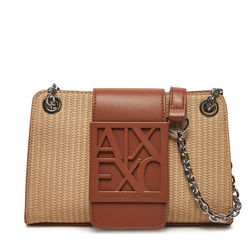 Дамска чанта Armani Exchange XW000281 AF13673 U6164 Кафяв цвят на ниска цена