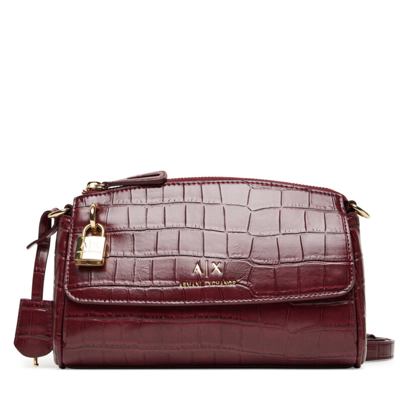 Дамска чанта Armani Exchange XW000304 AF17154 UA343 Бордо цвят на ниска цена