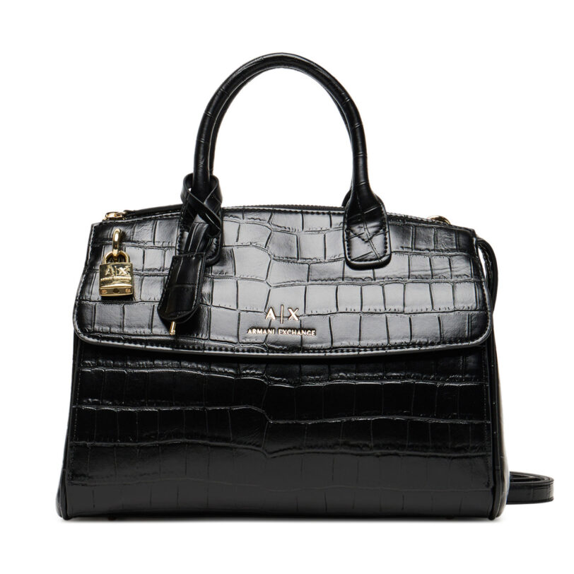 Дамска чанта Armani Exchange XW000307 AF17154 UC001 Черен цвят на ниска цена