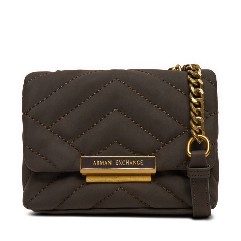 Дамска чанта Armani Exchange XW000357 AF12448 U6032 Кафяв цвят на ниска цена