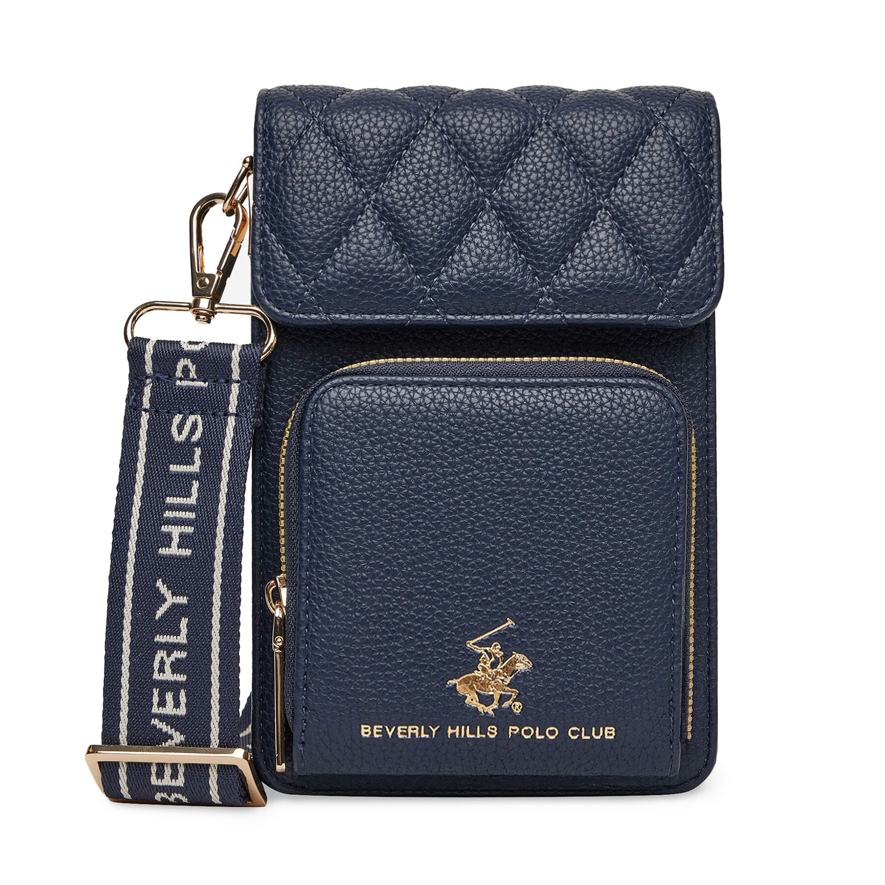 Дамска чанта Beverly Hills Polo Club BHPC-L-007-07 Тъмносин цвят на ниска цена