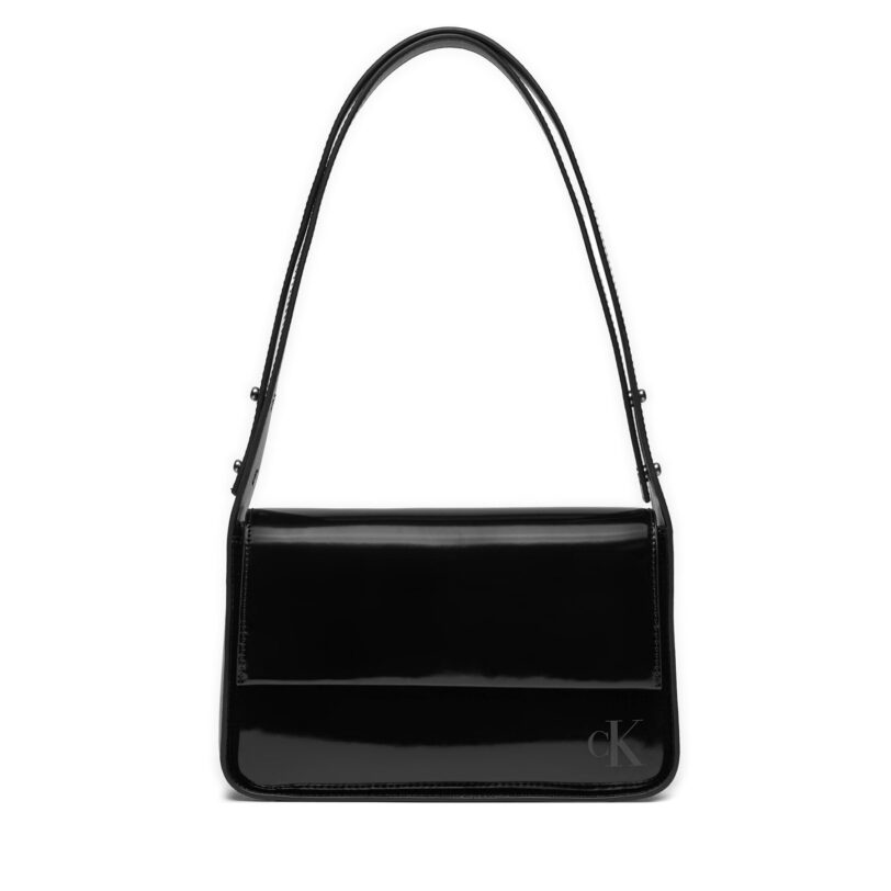 Дамска чанта Calvin Klein Block Ew Flap Shoulderbag25 S K60K611833 Черен цвят на ниска цена