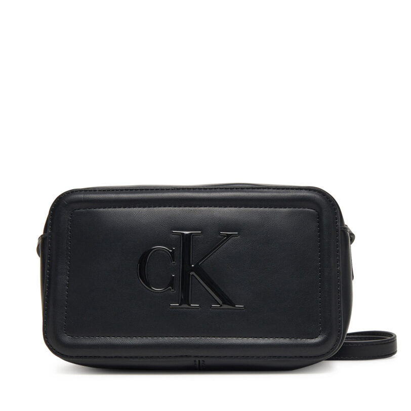 Дамска чанта Calvin Klein Bold Ck Camera Bag LV04F3220G Черен цвят на ниска цена