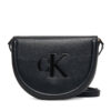 Дамска чанта Calvin Klein Bold Ck Saddle Crossbody LV04F3221G Черен цвят на ниска цена