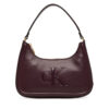 Дамска чанта Calvin Klein Bold Ck Small Shoulder Bag LV04F3230G Бордо цвят на ниска цена