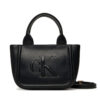 Дамска чанта Calvin Klein Bold Ck Small Tote With Strap LV04F3219G Черен цвят на ниска цена