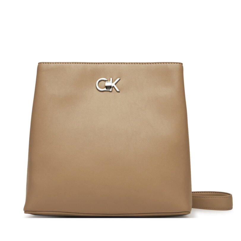 Дамска чанта Calvin Klein Ck Bucket Bag K60K612803 Бежов цвят на ниска цена