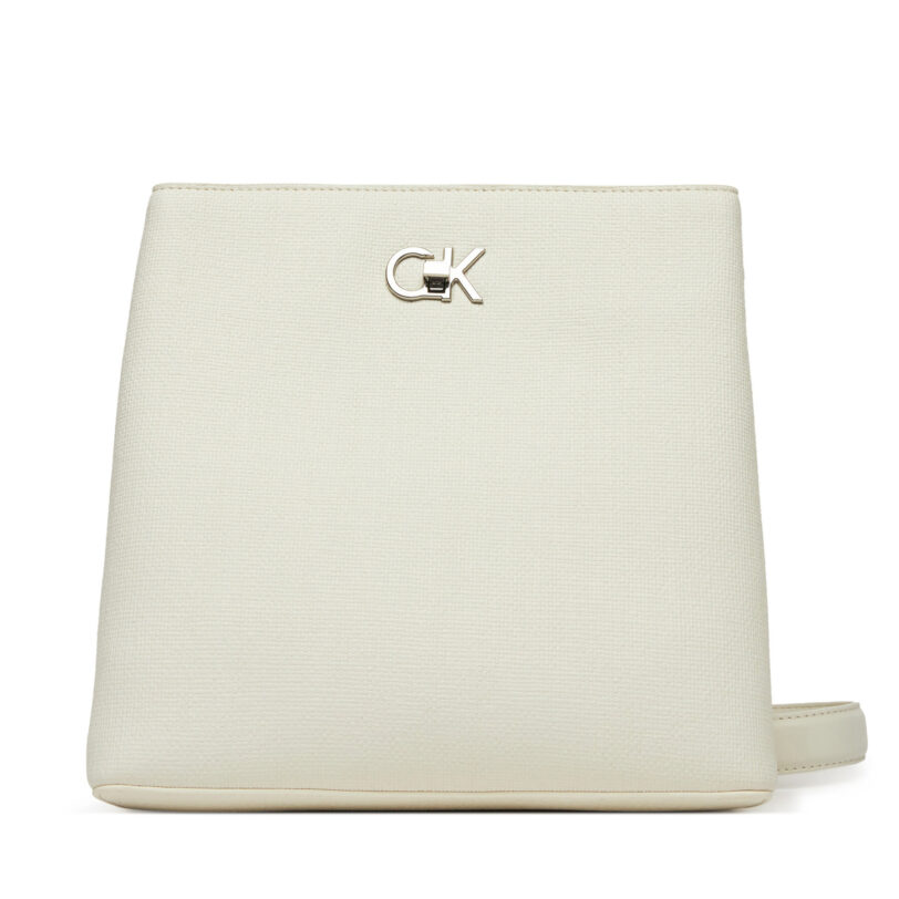 Дамска чанта Calvin Klein Ck Bucket Bag_Tex K60K613179 Бял цвят на ниска цена