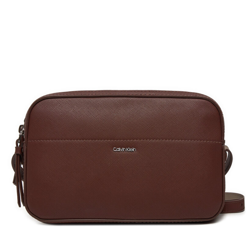 Дамска чанта Calvin Klein Ck Business Camera Bag_Saffiano K60K612571 Кафяв цвят на ниска цена