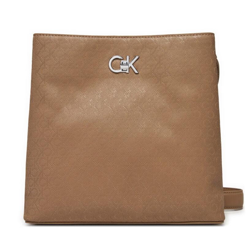 Дамска чанта Calvin Klein Ck Convertible Bucket Bag_Mono K60K613137 Кафяв цвят на ниска цена
