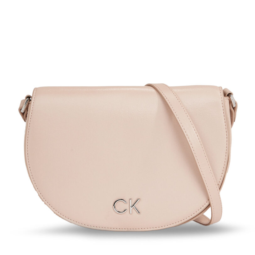 Дамска чанта Calvin Klein Ck Daily Saddle Bag_Pearlized K60K611883 Сив цвят на ниска цена