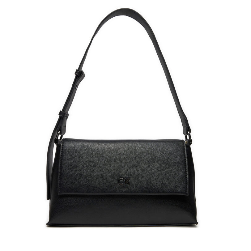 Дамска чанта Calvin Klein Ck Daily Shoulder Bag Pebble K60K612139 Черен цвят на ниска цена