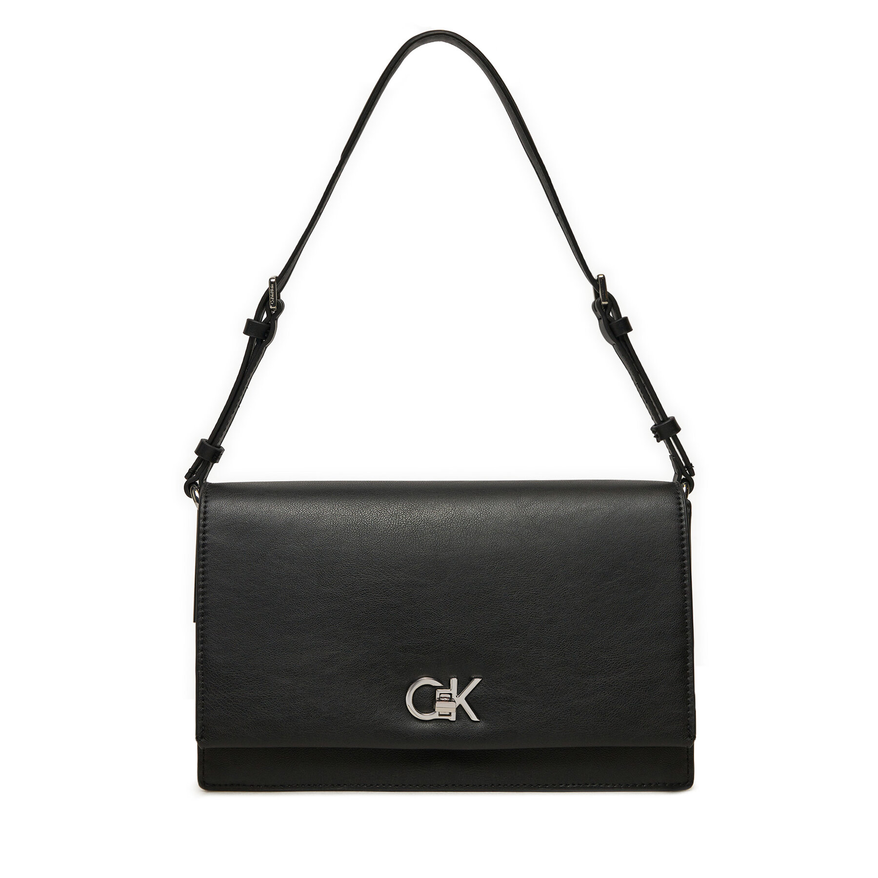 Дамска чанта Calvin Klein Ck Elongated Shoulder Bag K60K612807 Черен цвят на ниска цена