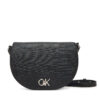 Дамска чанта Calvin Klein Ck Hw Crossbody Saddle Bag_Tex K60K613233 Черен цвят на ниска цена