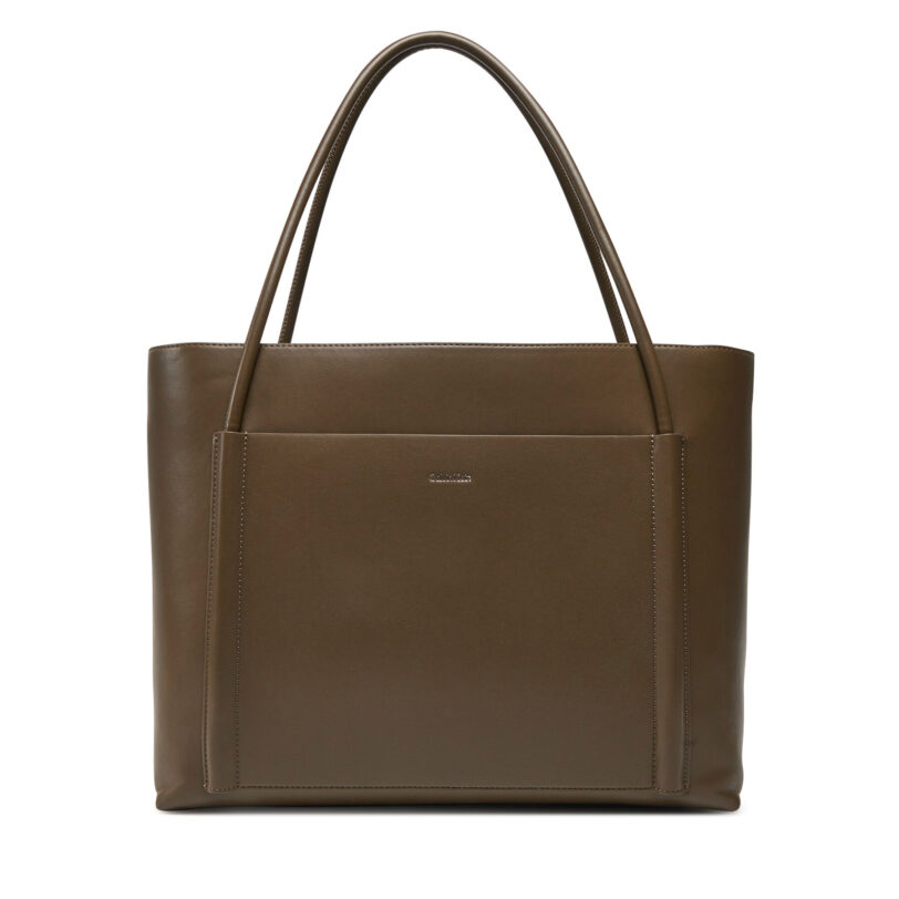 Дамска чанта Calvin Klein Ck Linn Large Shopper K60K613109 Кафяв цвят на ниска цена