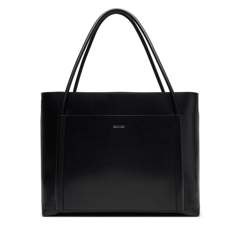 Дамска чанта Calvin Klein Ck Linn Large Shopper K60K613109 Черен цвят на ниска цена