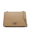 Дамска чанта Calvin Klein Ck Medium Conv Chain Bag K60K612810 Бежов цвят на ниска цена