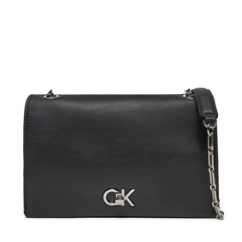 Дамска чанта Calvin Klein Ck Medium Conv Chain Bag K60K612810 Черен цвят на ниска цена