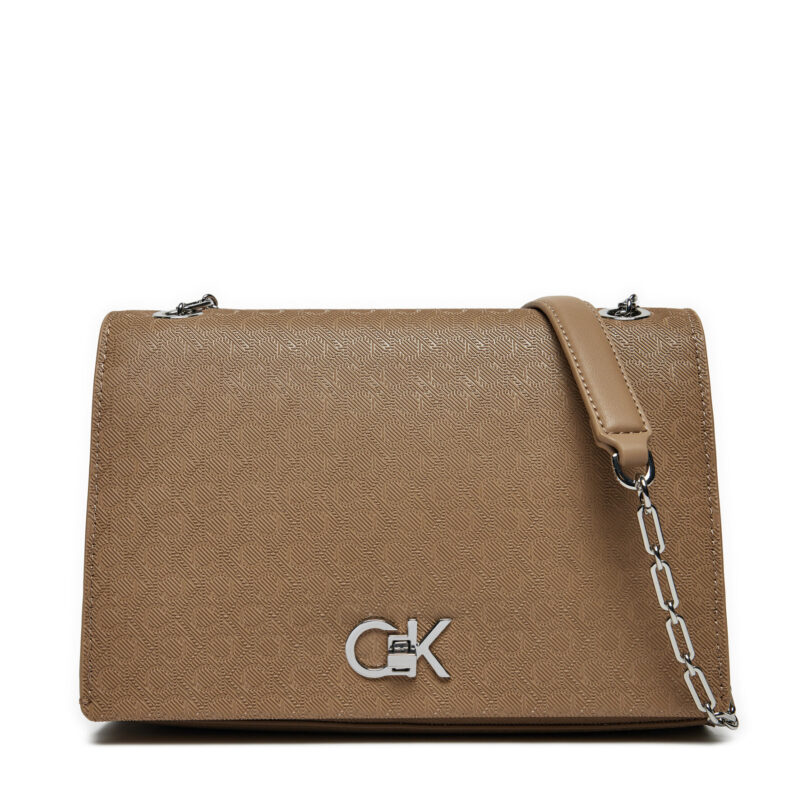 Дамска чанта Calvin Klein Ck Medium Conv Shoulder Bag_Mono K60K613138 Кафяв цвят на ниска цена