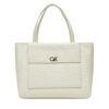 Дамска чанта Calvin Klein Ck Medium Shopper_Tex K60K613178 Бял цвят на ниска цена