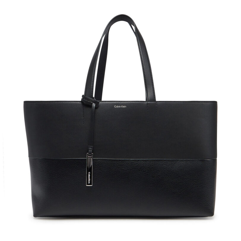 Дамска чанта Calvin Klein Ck Mixmedia Medium Shopper K60K613011 Черен цвят на ниска цена