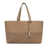 Дамска чанта Calvin Klein Ck Mixmedia Shopper_Mono K60K613166 Бежов цвят на ниска цена