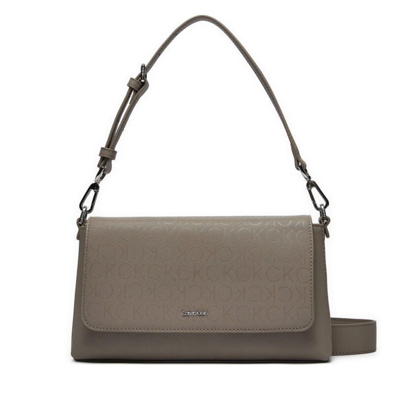 Дамска чанта Calvin Klein Ck Must Conv K60K612903 Сив цвят на ниска цена