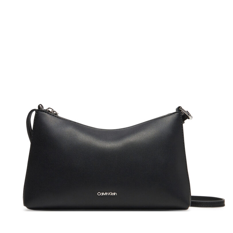 Дамска чанта Calvin Klein Ck Must Conv Logo Jqd Strap Xbod LV04F3095G Черен цвят на ниска цена