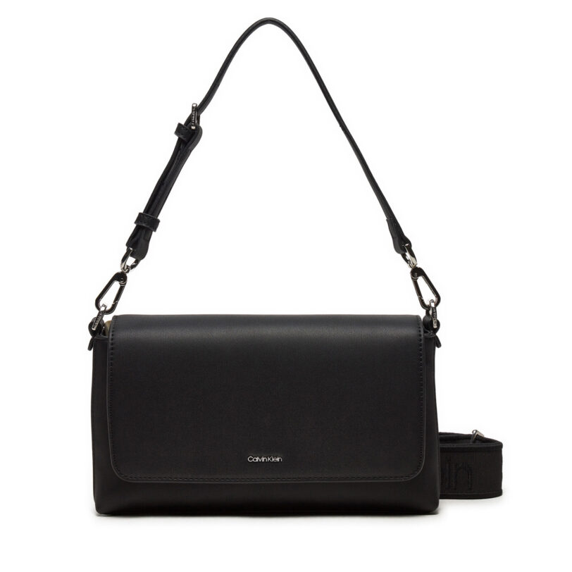 Дамска чанта Calvin Klein Ck Must Convertible K60K612902 Черен цвят на ниска цена