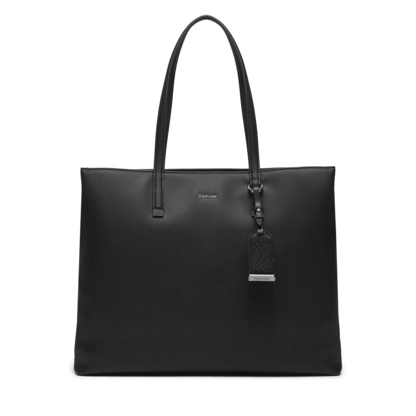 Дамска чанта Calvin Klein Ck Must Medium Shopper_Jcq K60K612347 Черен цвят на ниска цена