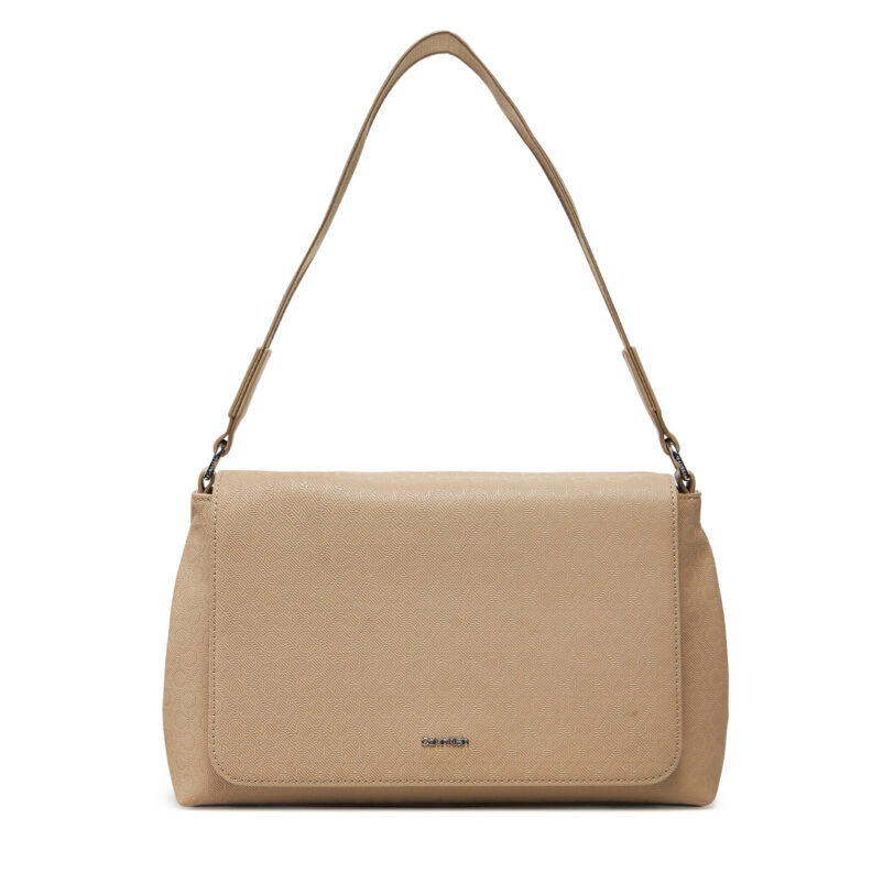 Дамска чанта Calvin Klein Ck Must Satchel_Mono K60K613181 Бежов цвят на ниска цена