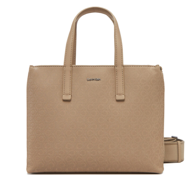 Дамска чанта Calvin Klein Ck Must Small Tote_Mono K60K613023 Кафяв цвят на ниска цена