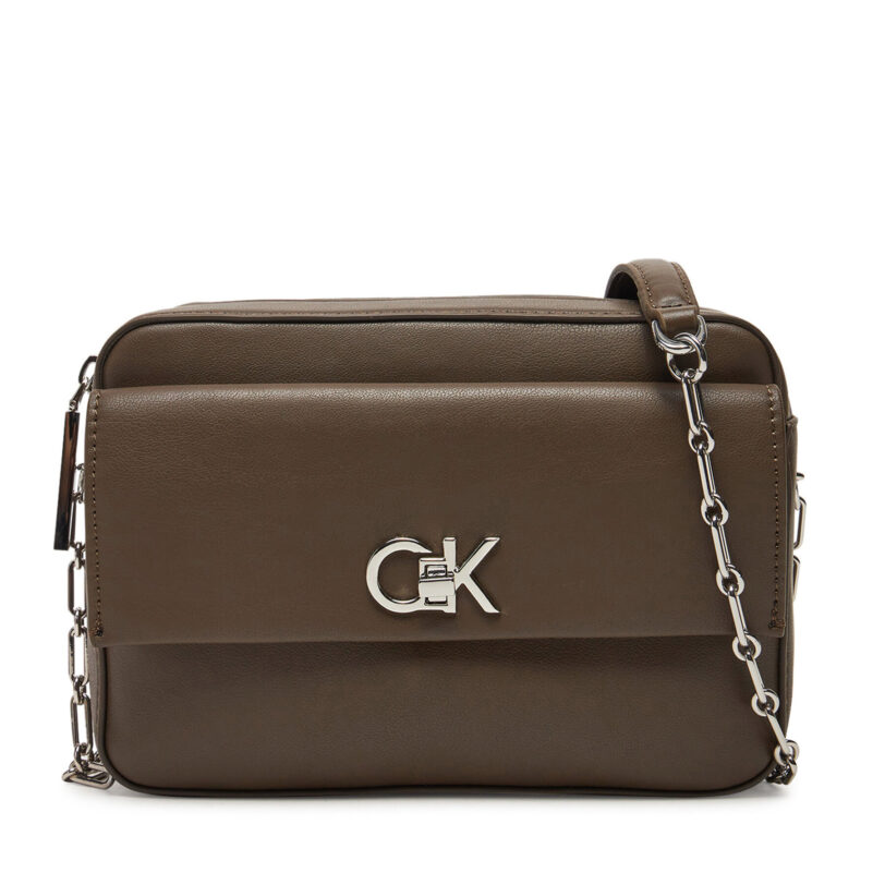 Дамска чанта Calvin Klein Ck Pocket Camera Bag K60K613089 Кафяв цвят на ниска цена