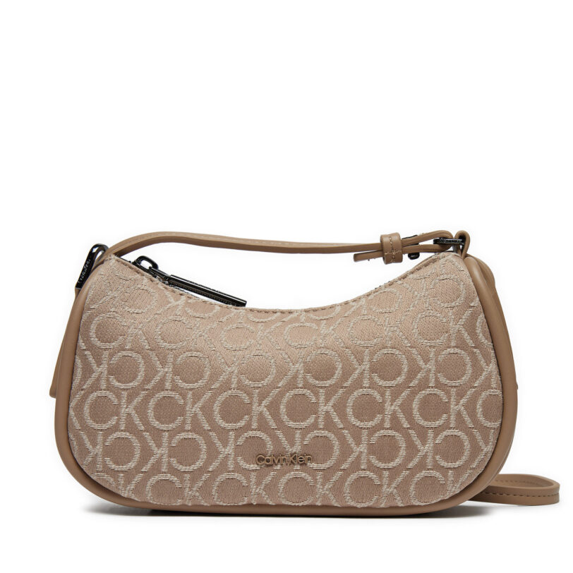 Дамска чанта Calvin Klein Ck Refine Conv Crossbody K60K612151 Бежов цвят на ниска цена