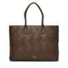 Дамска чанта Calvin Klein Ck Woven Medium Shopper K60K612994 Кафяв цвят на ниска цена