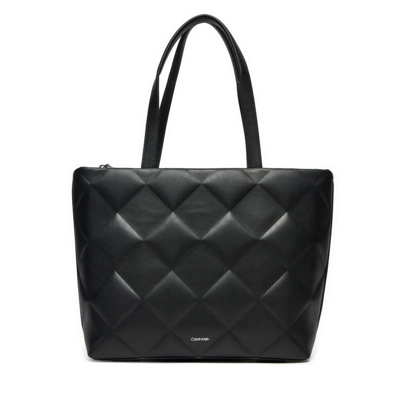 Дамска чанта Calvin Klein Diamond Quilt K60K612906 Черен цвят на ниска цена