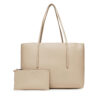 Дамска чанта Calvin Klein Foil Logo Tote W/Pouch LV04F3274G Бежов цвят на ниска цена