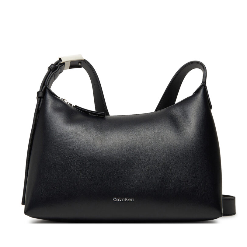 Дамска чанта Calvin Klein Hardware Strap Medium Crossbody K60K613028 Черен цвят на ниска цена